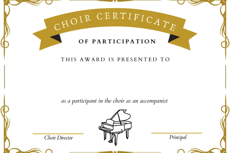 Printable Chorus Certificate