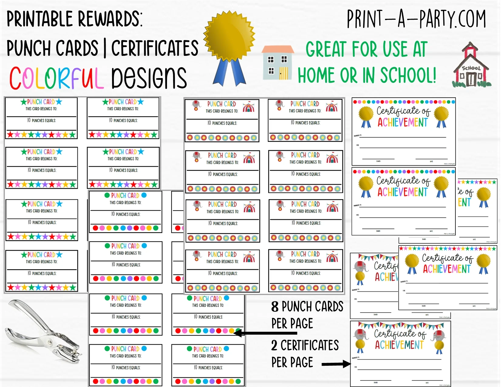Classroom Punch Cards And Certificates To Reward Behavior Printable Classroom Behavior Potty Training PrintAParty Classroom Punch Cards And Certificates To Reward Behavior Printable Classroom Behavior Potty Training PrintAParty