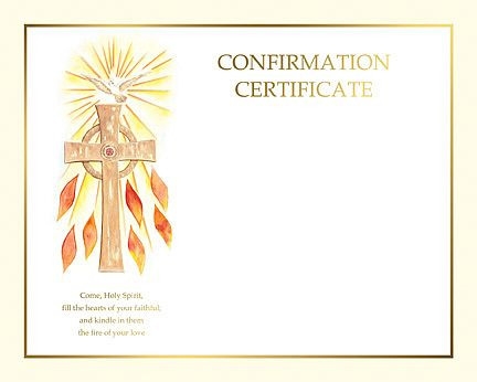 Confirmation Certificate Printable