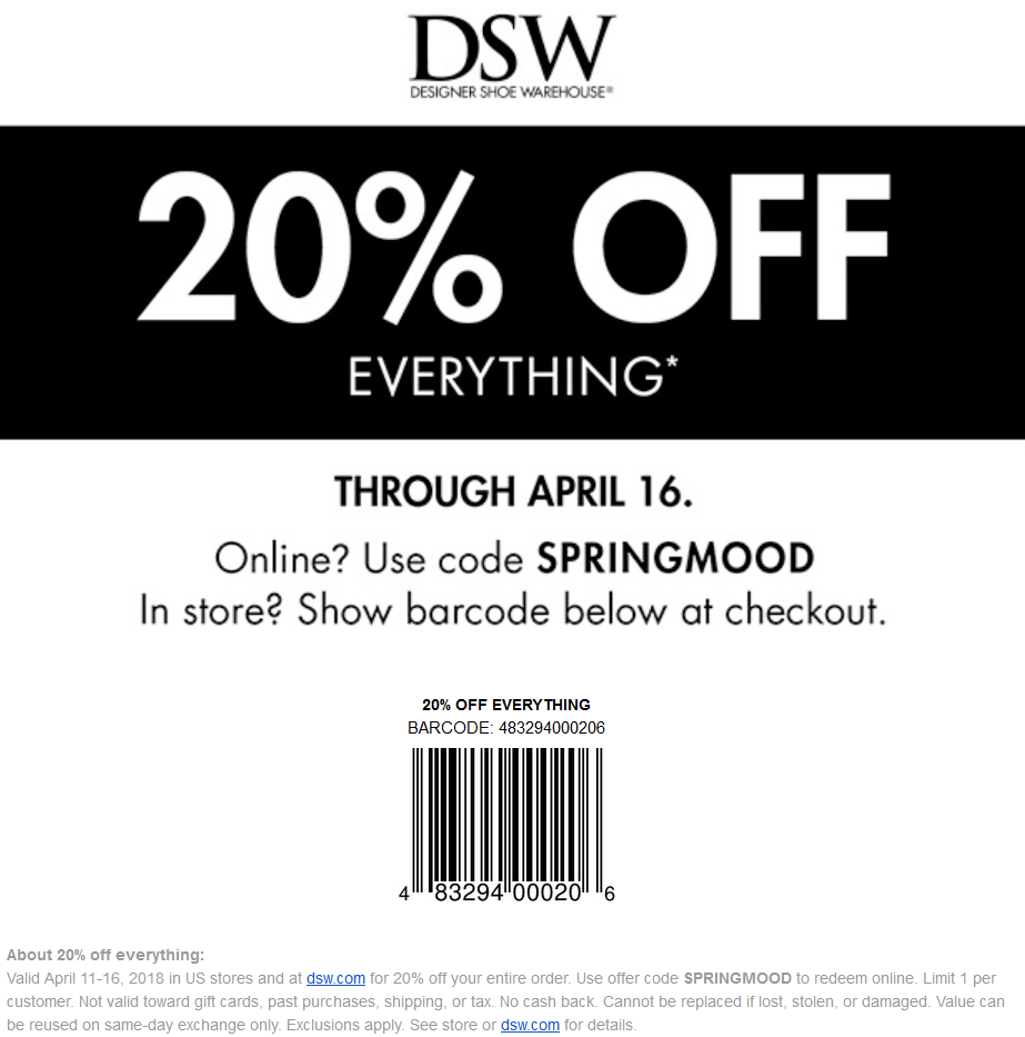 Coupon Dsw Shoes In Store Printable Outlet