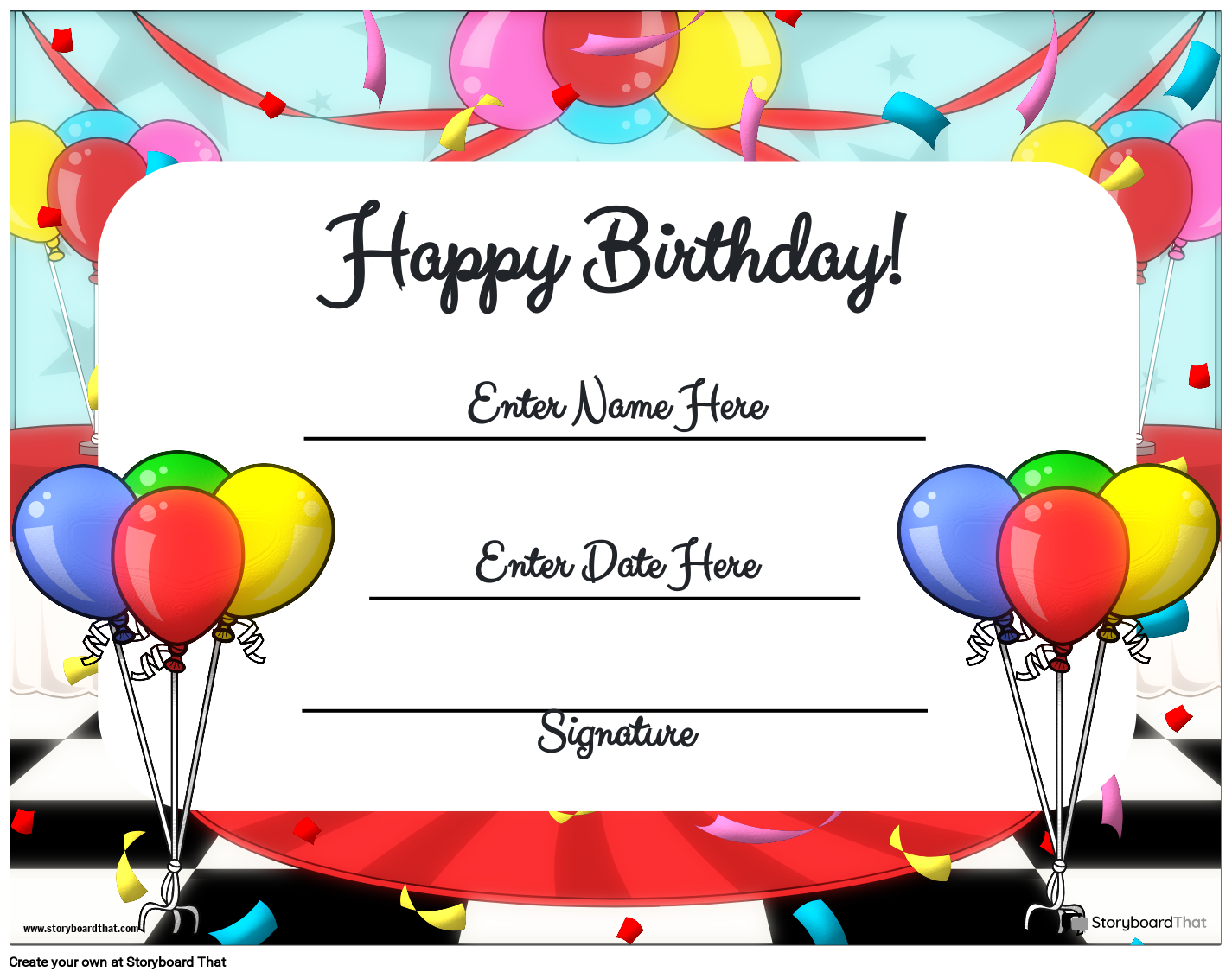 Free Happy Birthday Certificate Printable Free Happy Birthday Certificate Printable