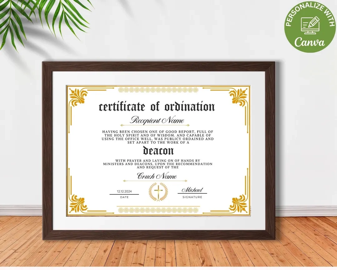 Deacon Ordination Certificate Template Printable Certificate Of Ordination Editable Ministry Certificate Ordained Minister Etsy Deacon Ordination Certificate Template Printable Certificate Of Ordination Editable Ministry Certificate Ordained Minister Etsy