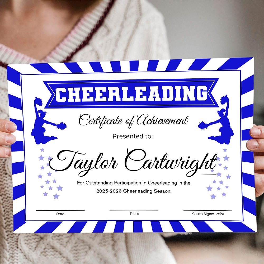 Free Printable Cheer Certificates Free Printable Cheer Certificates