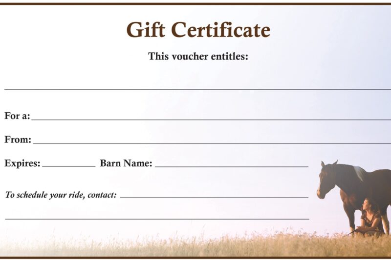 Horse Riding Certificates Printable