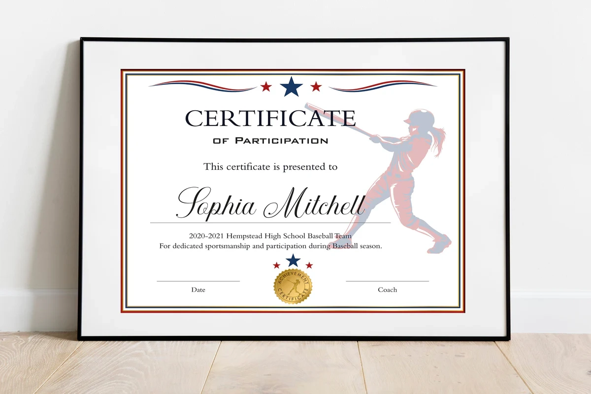 Free Printable Softball Certificate Templates Free Printable Softball Certificate Templates