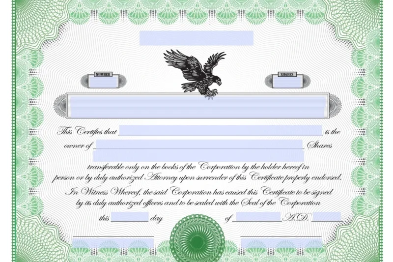 Downloadable Stock Certificates Printable Online Stock Certificates