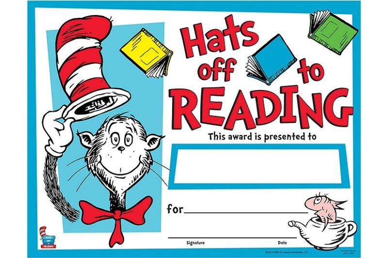 Cat In The Hat Printable Certificate