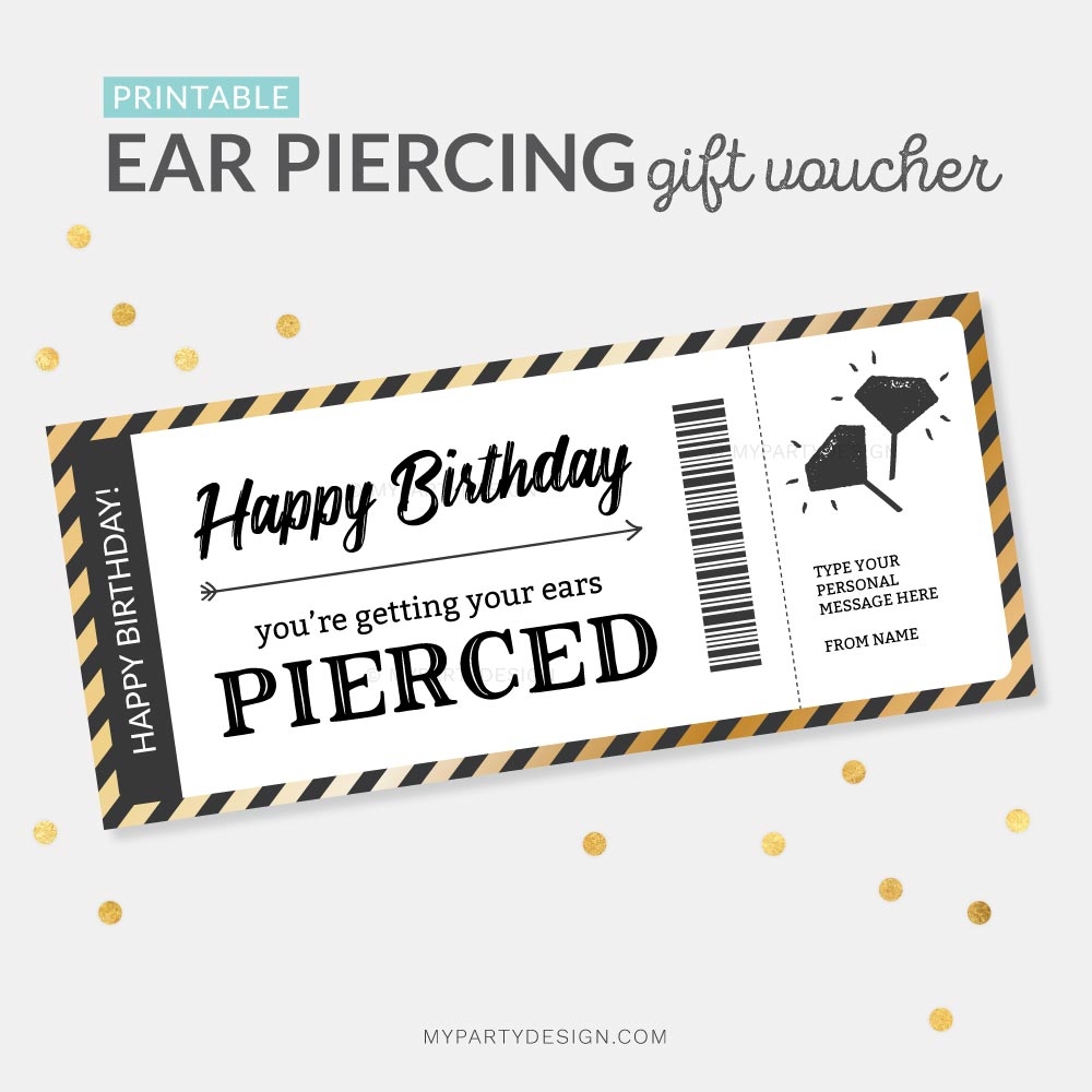 Free Printable Ear Piercing Certificate Free Printable Ear Piercing Certificate