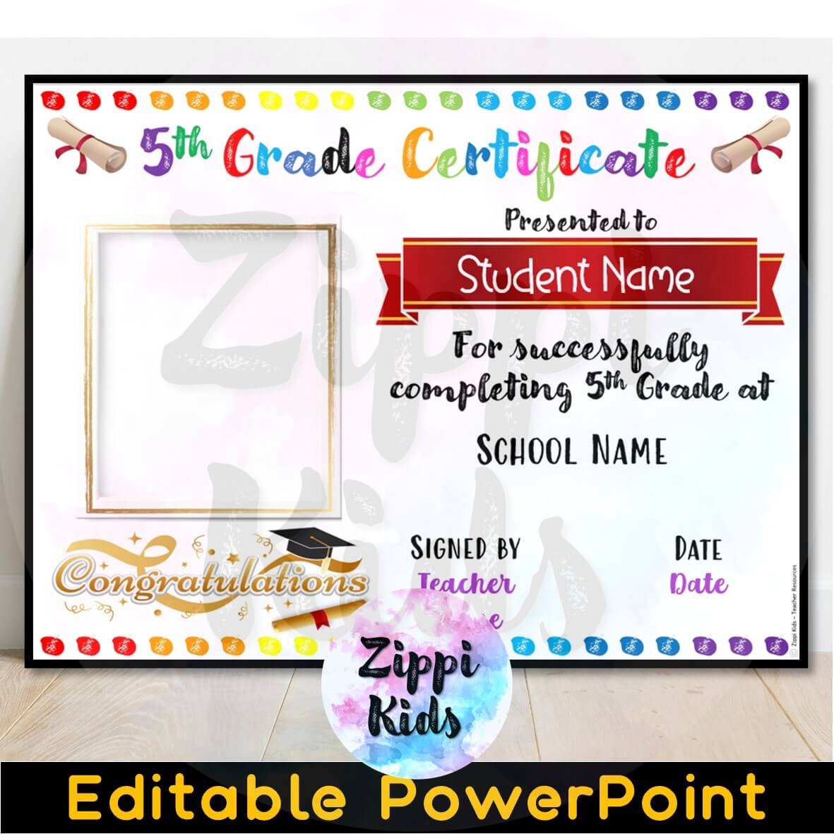 Free Printable 5th Grade Graduation Certificate