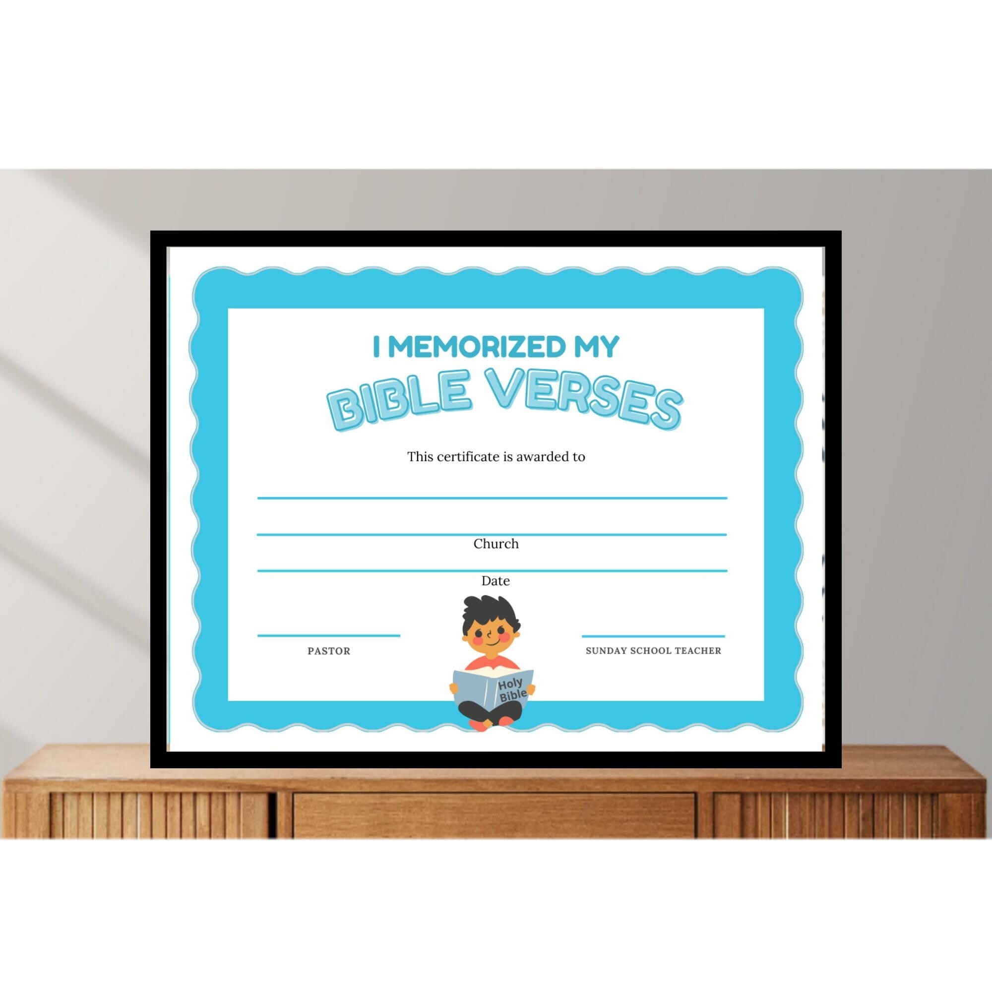 Editable Bible Memorization Printable Certificate Printable Sunday School Certificate Gift For Boy Or Girl Etsy Editable Bible Memorization Printable Certificate Printable Sunday School Certificate Gift For Boy Or Girl Etsy