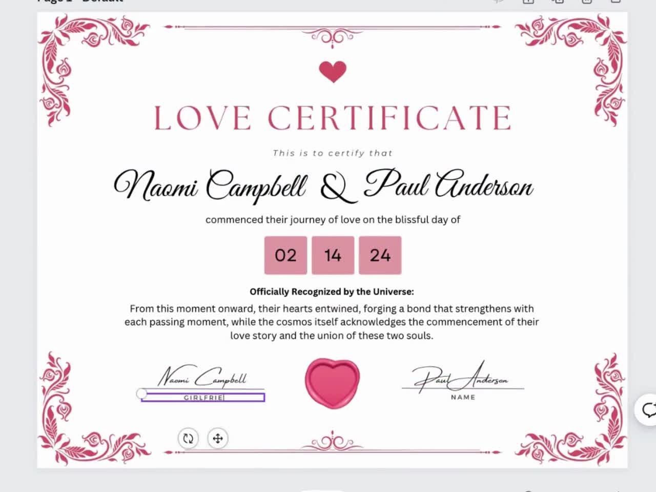 Love Certificates Printable Love Certificates Printable