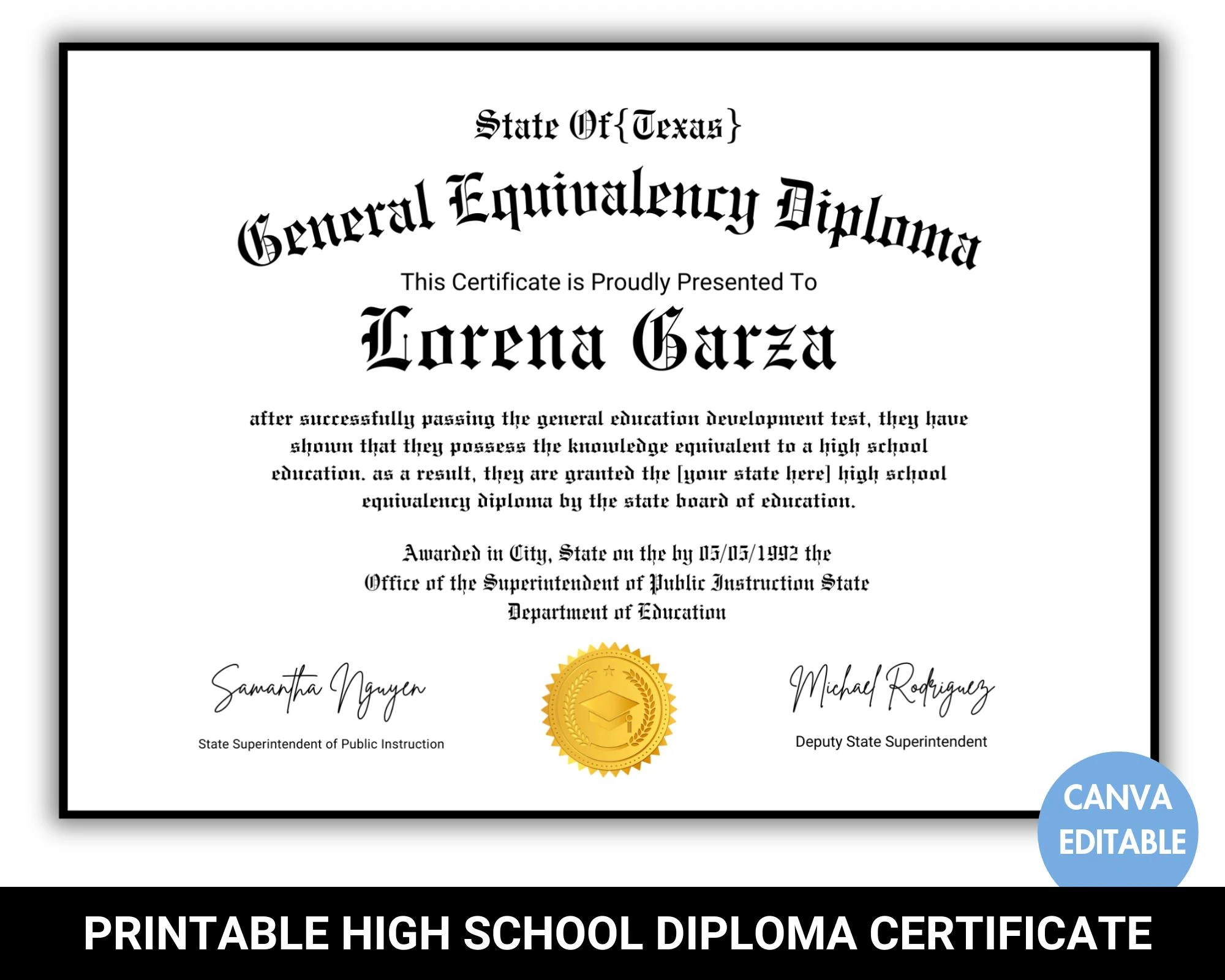 Editable GED Diploma Template High School Diploma School Equivalency Diploma Editable Diploma Replica Template Digital Download Etsy Editable GED Diploma Template High School Diploma School Equivalency Diploma Editable Diploma Replica Template Digital Download Etsy