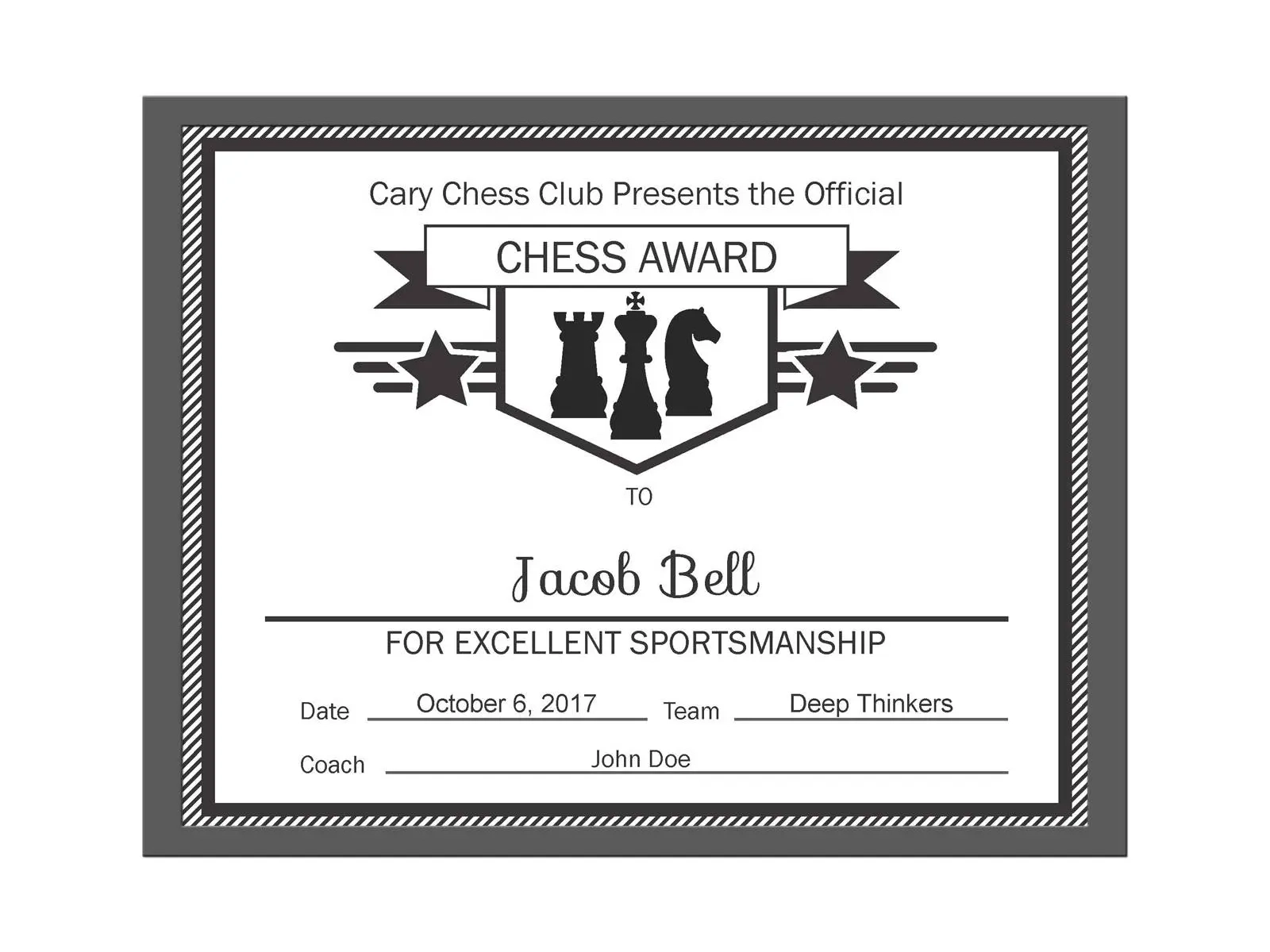Free Printable Chess Club Certificates Free Printable Chess Club Certificates