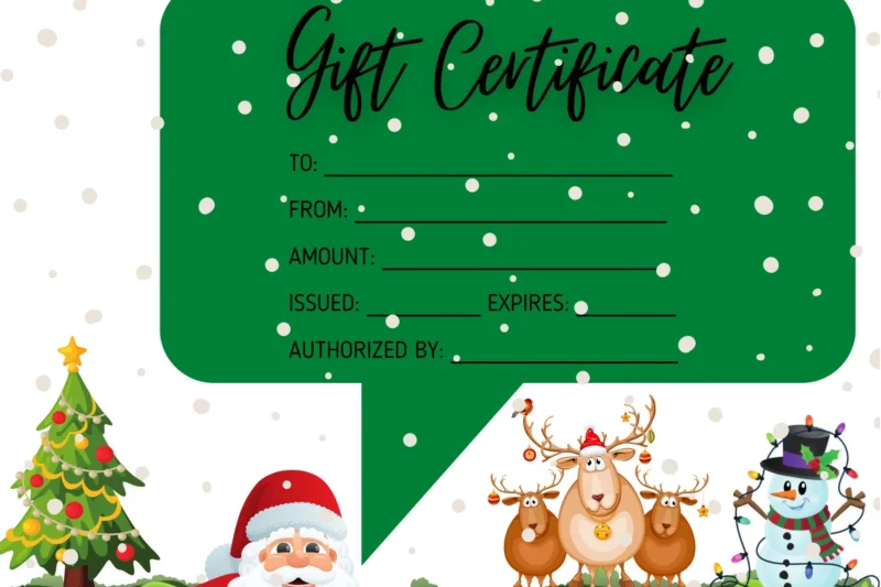 Printable Christmas Certificate Template
