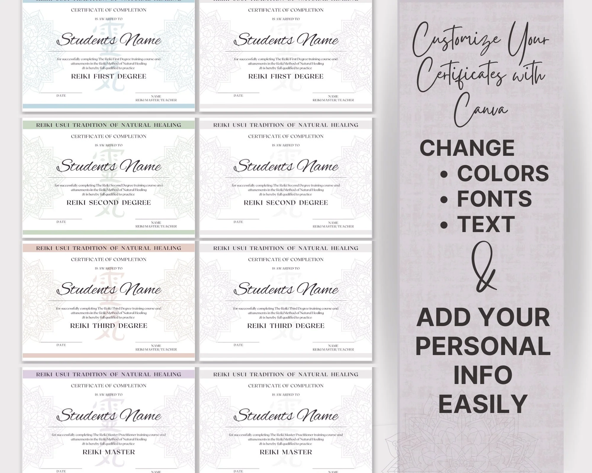 Free Printable Reiki Certificates Free Printable Reiki Certificates