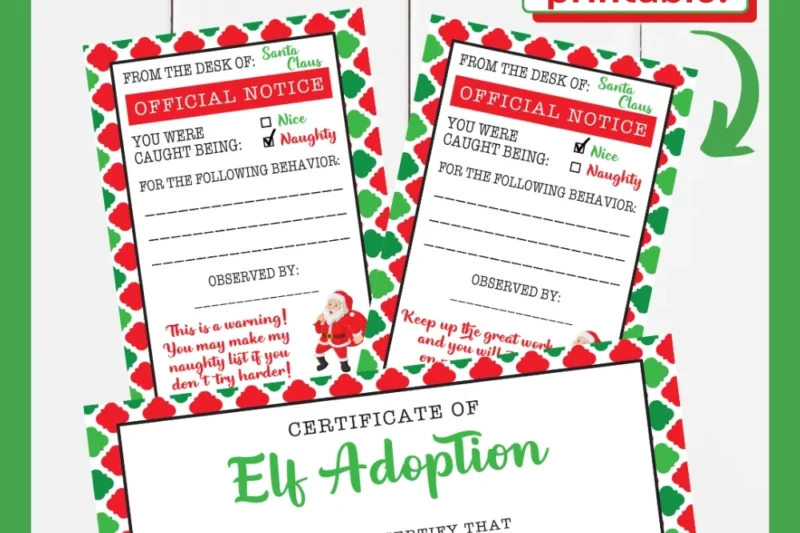 Naughty Or Nice Certificates Free Printable