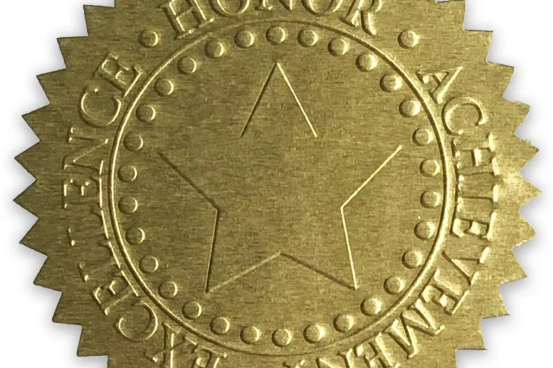 Printable Foil Certificate Seals