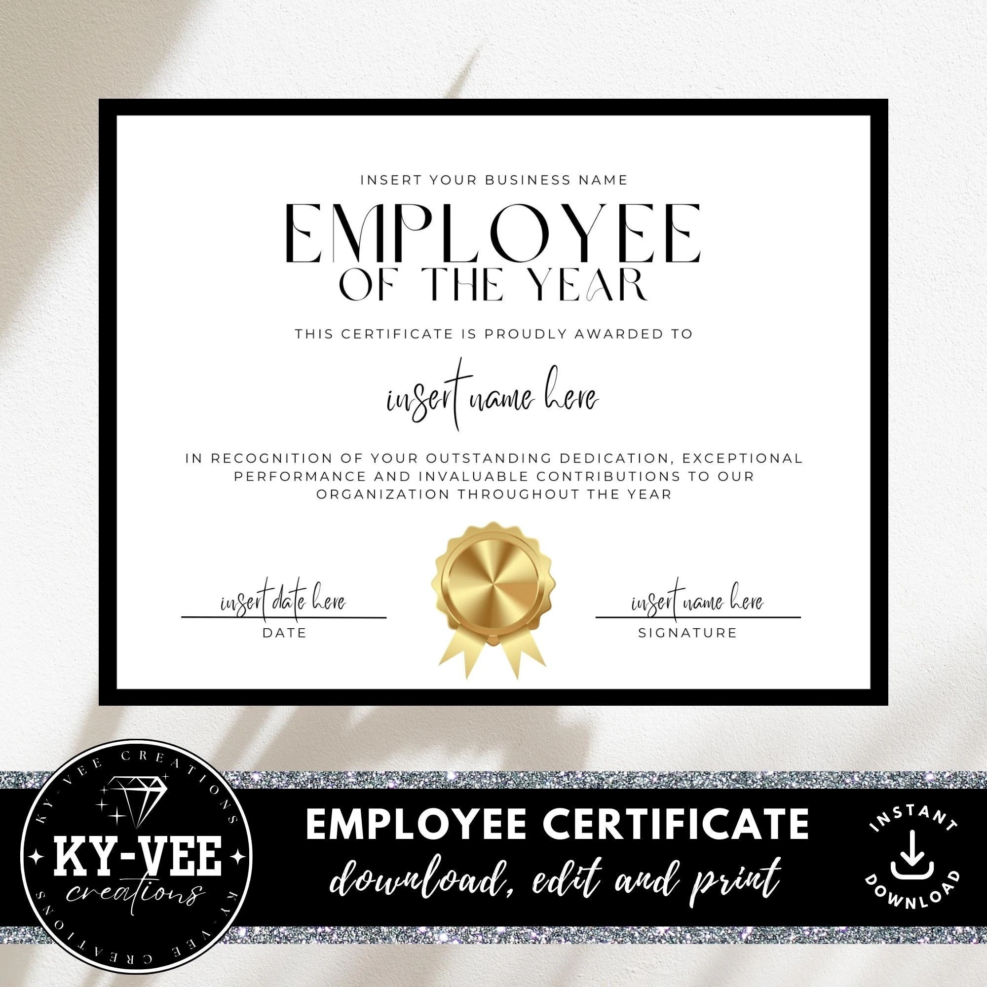 Employee Of The Year Certificate Printable Employee Of The Year Certificate Printable