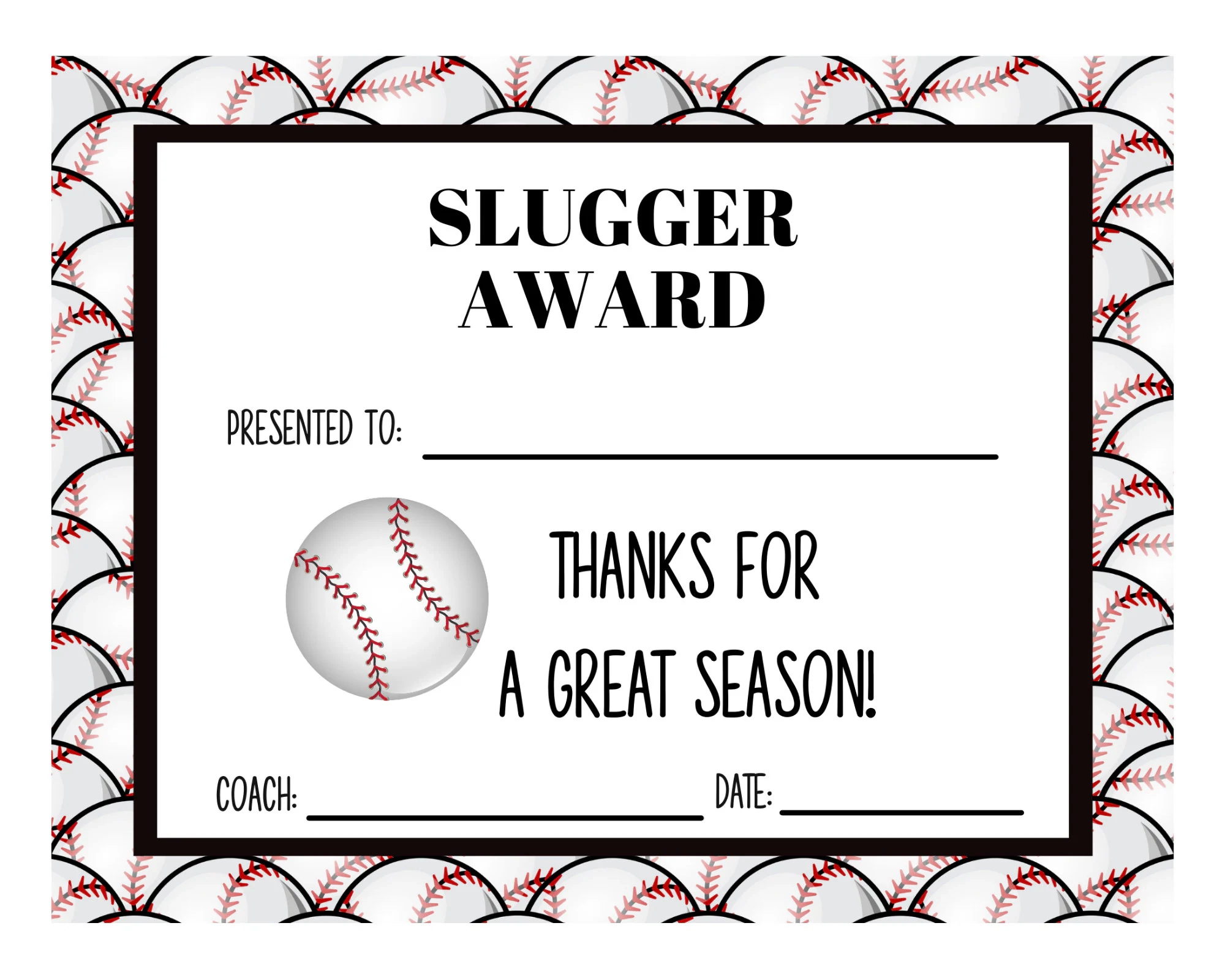 Printable Baseball Awards Certificates Printable Baseball Awards Certificates