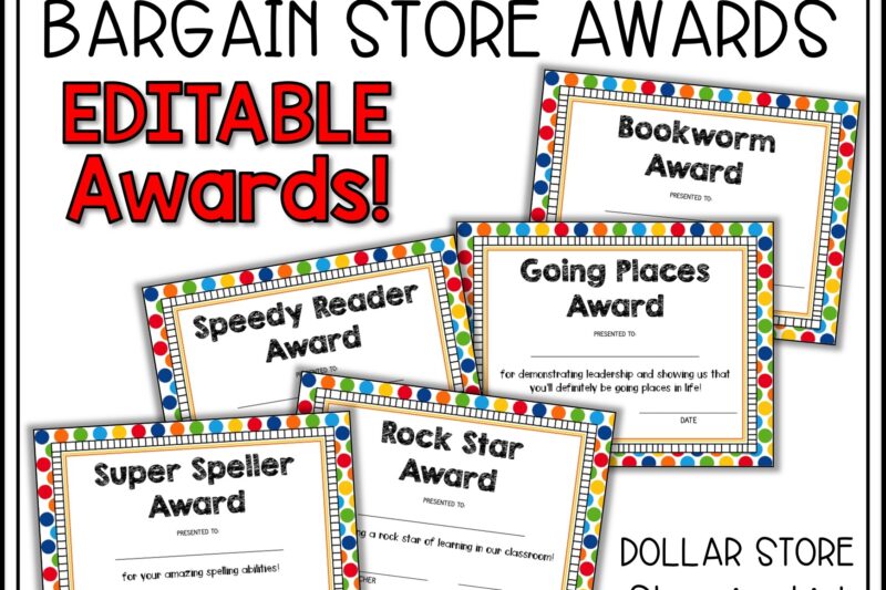 End Of Year Award Certificates Printable