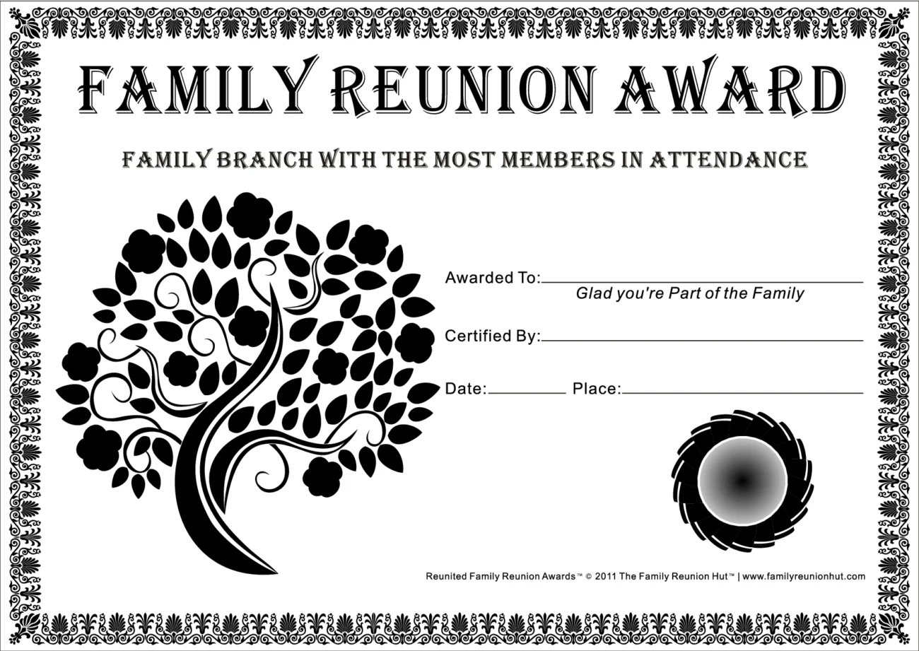 Family Reunion Awards Free Printables Printable Study Planner