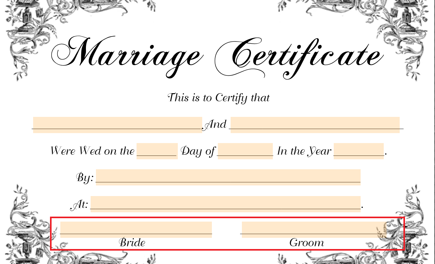 Fill Download Fake Marriage Certificate Form For Free Fill Download Fake Marriage Certificate Form For Free