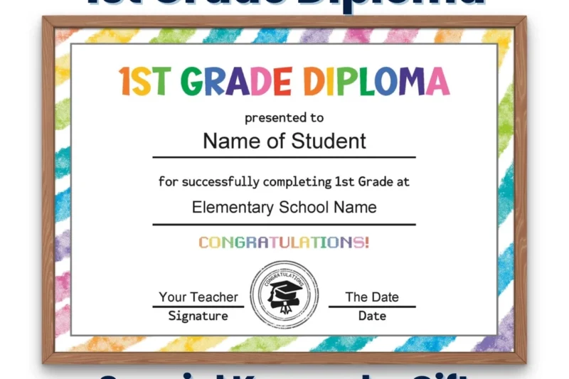 Free Printable First Grade Certificates