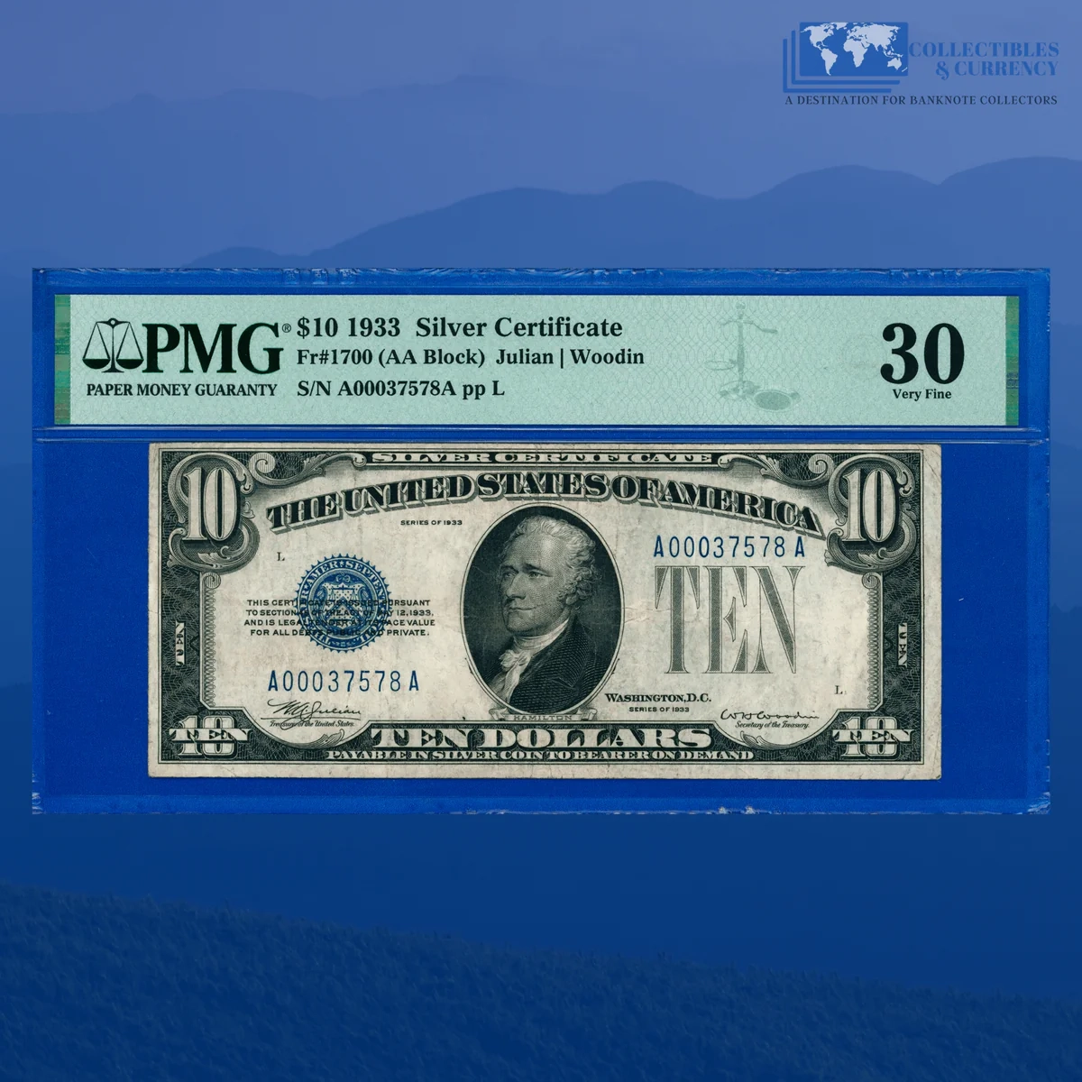 Fr 1700 1933 10 Ten Dollars Silver Certificate KING Of SMALL SIZE Fr 1700 1933 10 Ten Dollars Silver Certificate KING Of SMALL SIZE