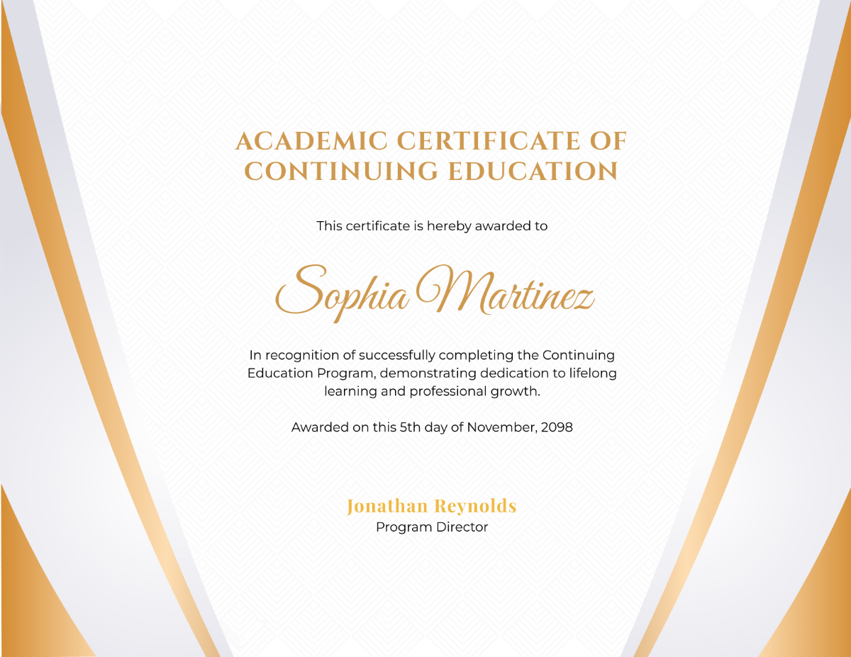 Free Academic Certificate For Continuing Education Template To Edit Online Free Academic Certificate For Continuing Education Template To Edit Online