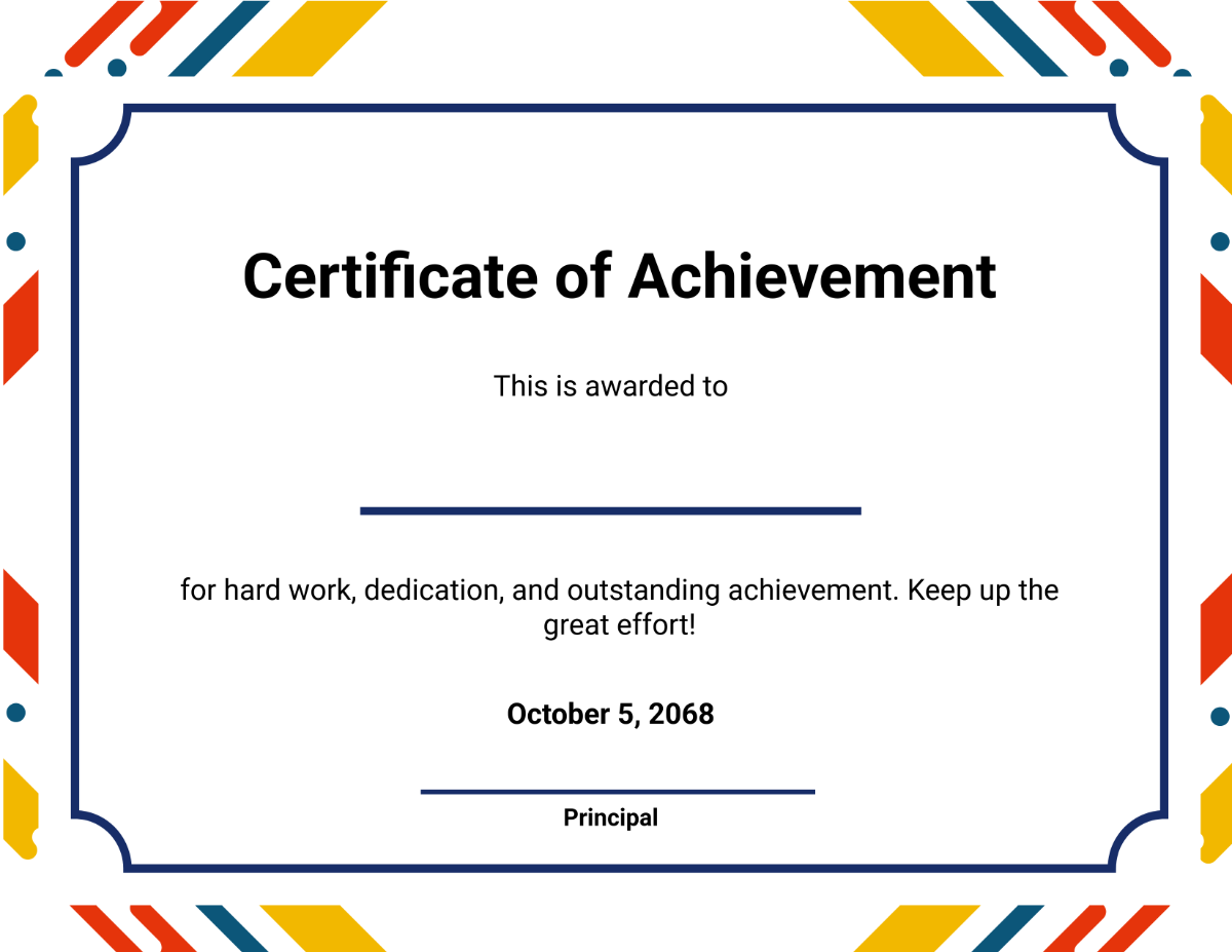 Free Editable Printable Certificates Of Achievement