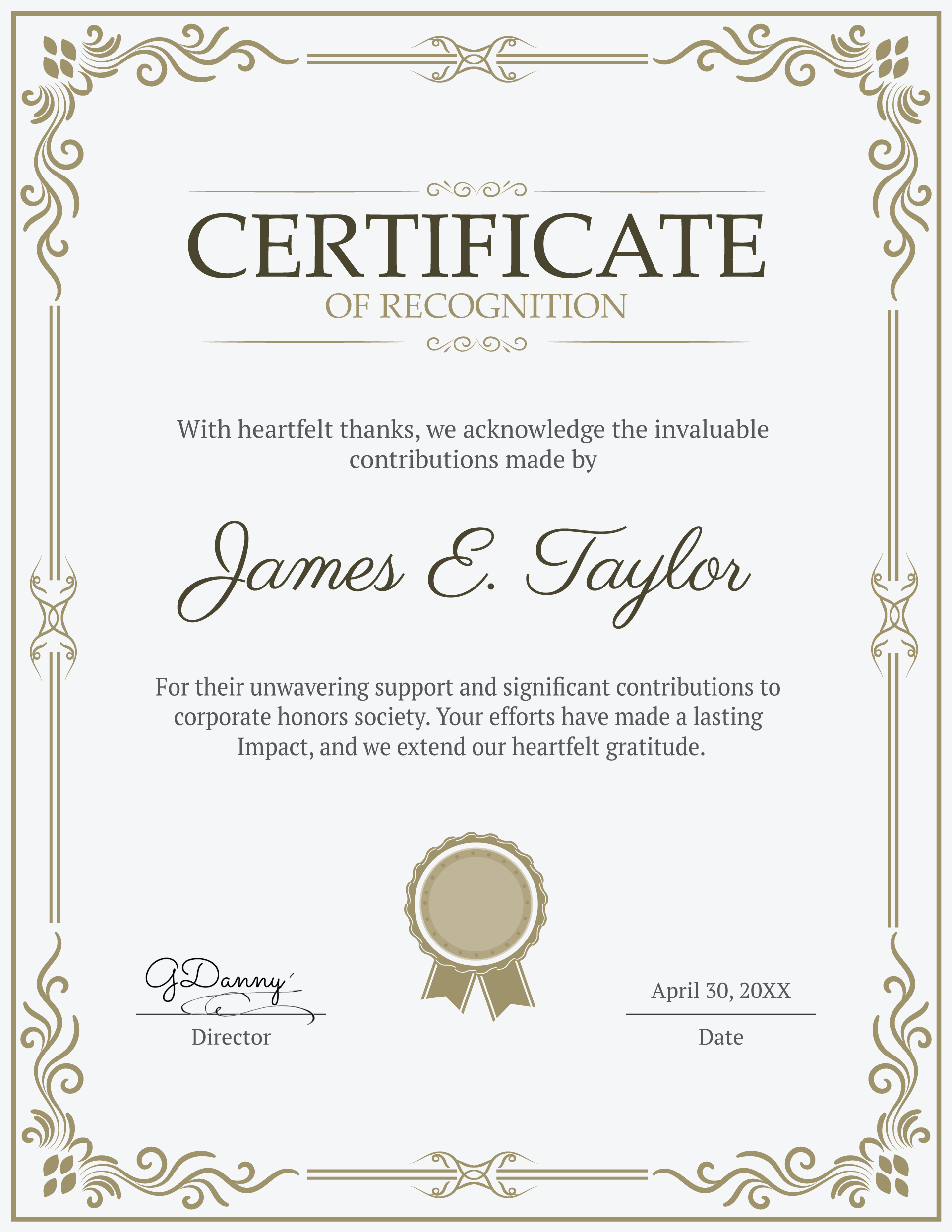Printable Award Certificate Template Printable Award Certificate Template