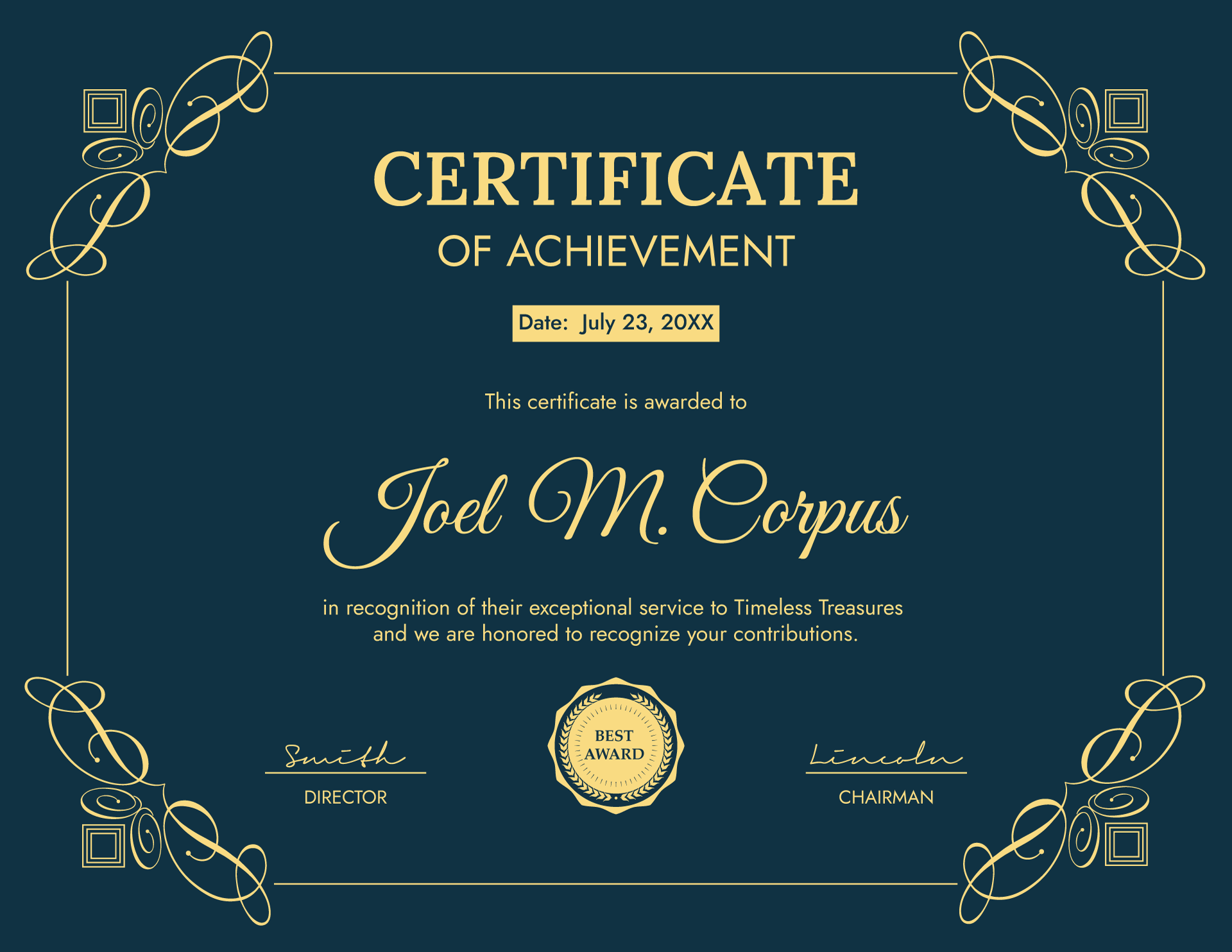 Free Award Certificate Templates Edit Online Print Free Award Certificate Templates Edit Online Print