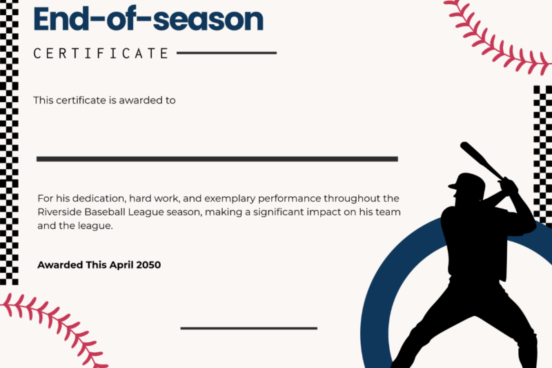 Free Baseball Certificate Printables
