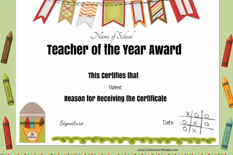 Free Printable Certificates Teacher