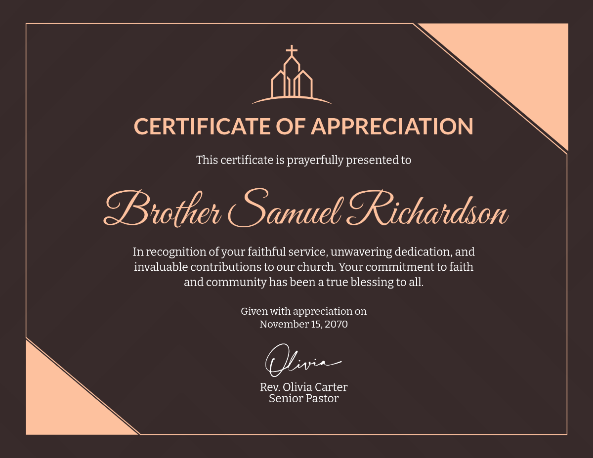 Free Printable Award Certificates For Church