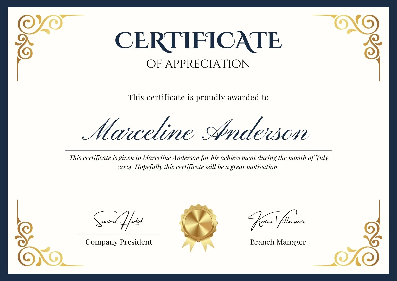 Free Printable Editable Certificate Of Achievement