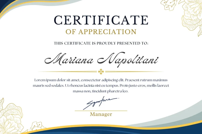 Printable Certificate Of Appreciation Sample