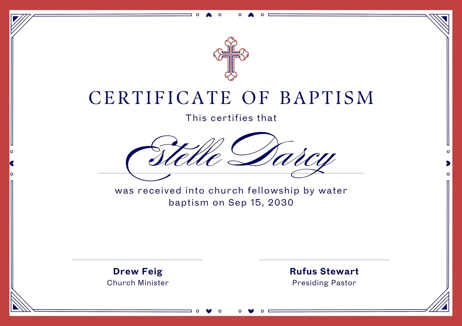 Free Printable Catholic Baptism Certificate