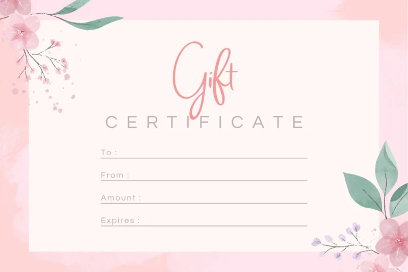 Printable Free Gift Certificate Womans Birthday