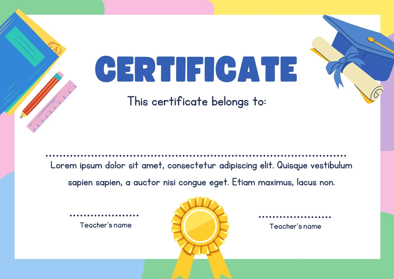 Free Printable Graduation Certificate Template Free Printable Graduation Certificate Template