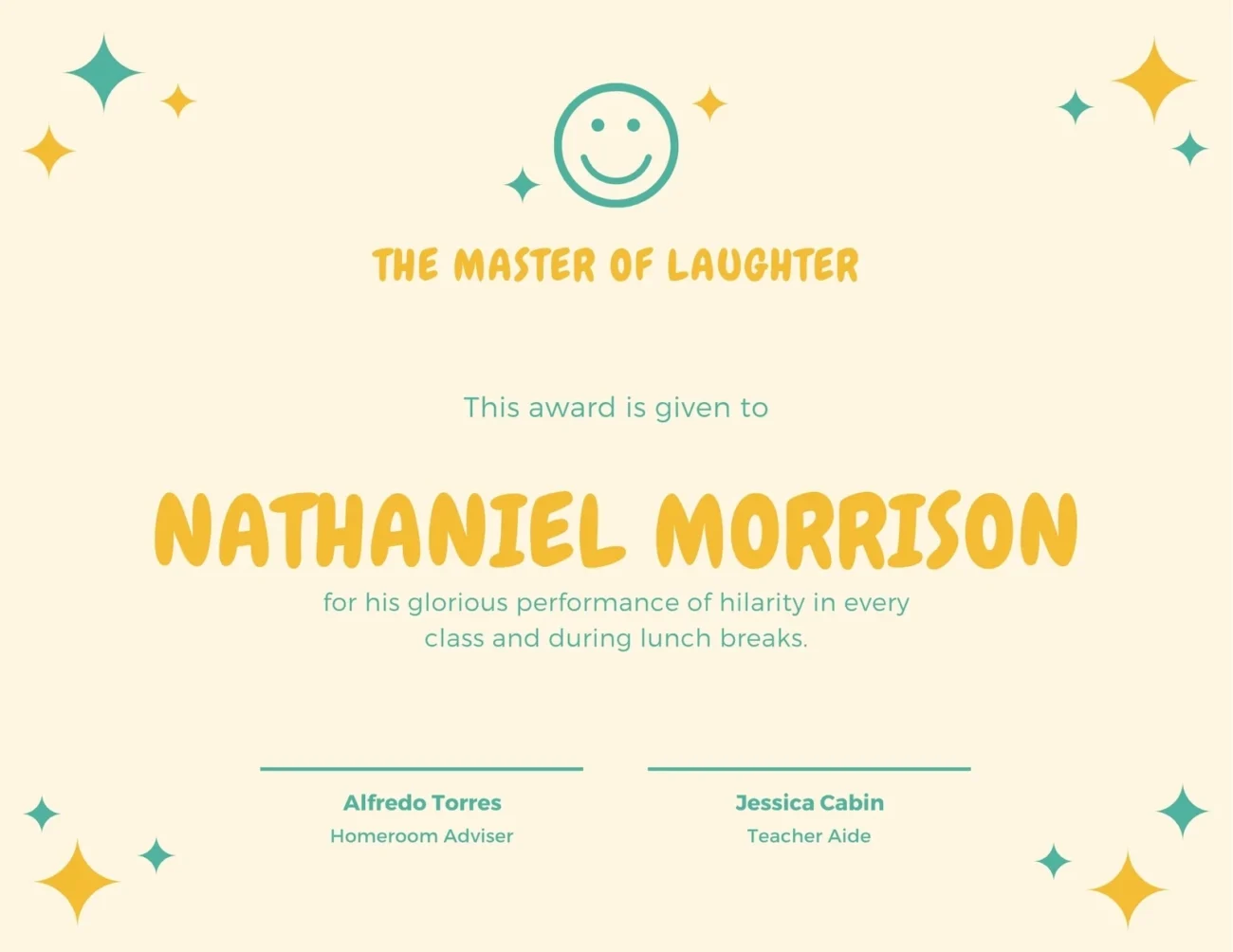 Free Custom Printable Funny Certificate Templates Canva
