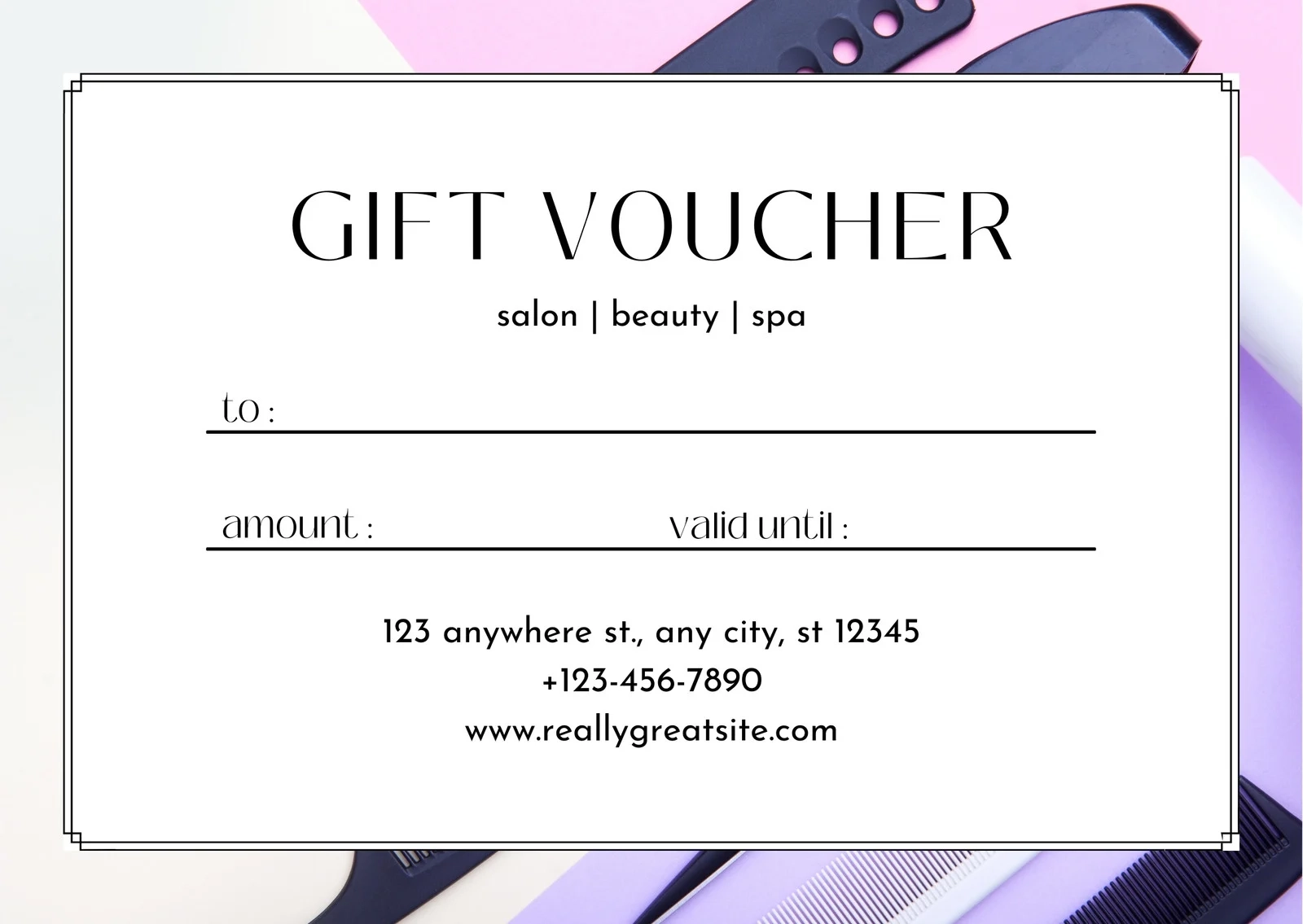 Free Custom Printable Hair Salon Gift Certificate Templates Canva Free Custom Printable Hair Salon Gift Certificate Templates Canva