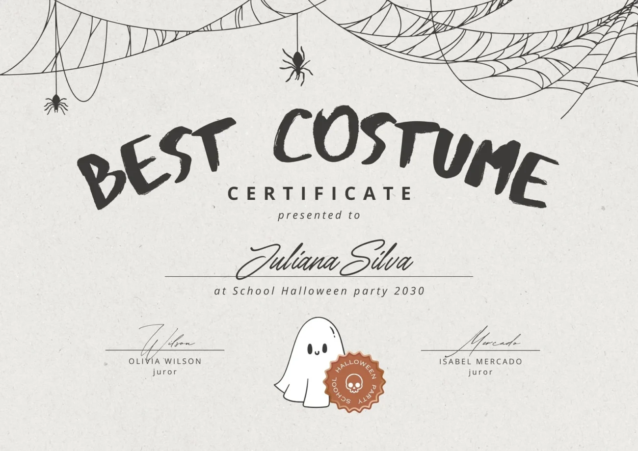 Free Custom Printable Halloween Certificate Templates Canva
