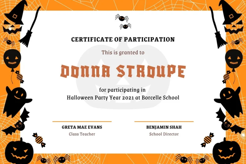 Halloween Certificates Printable Free