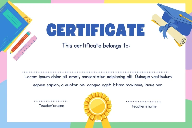 Free Printable Certificate Template For Kids