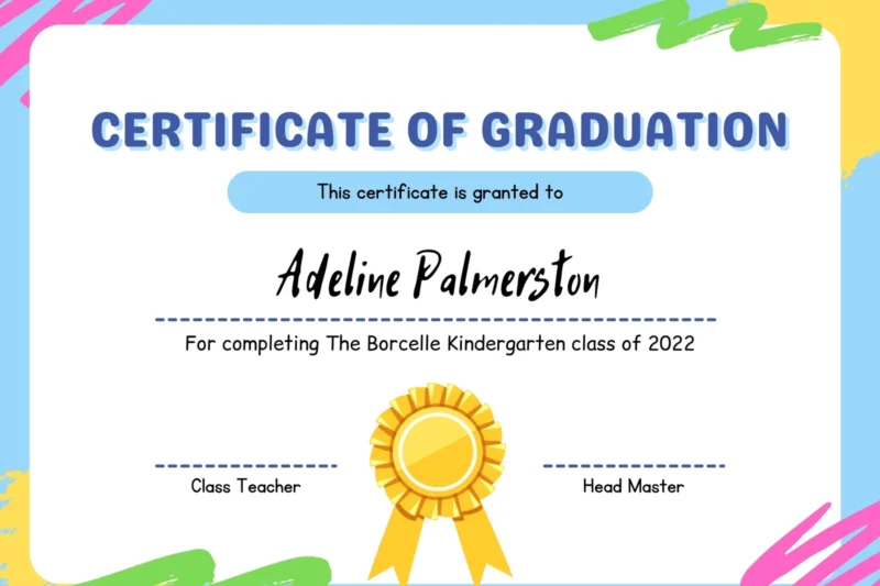 Printable Editable Certificates Kids