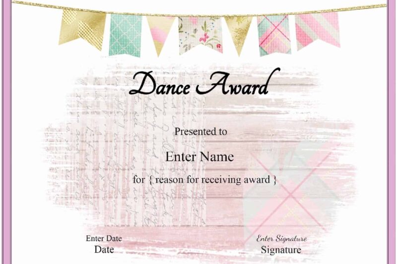 Free Printable Dance Certificates