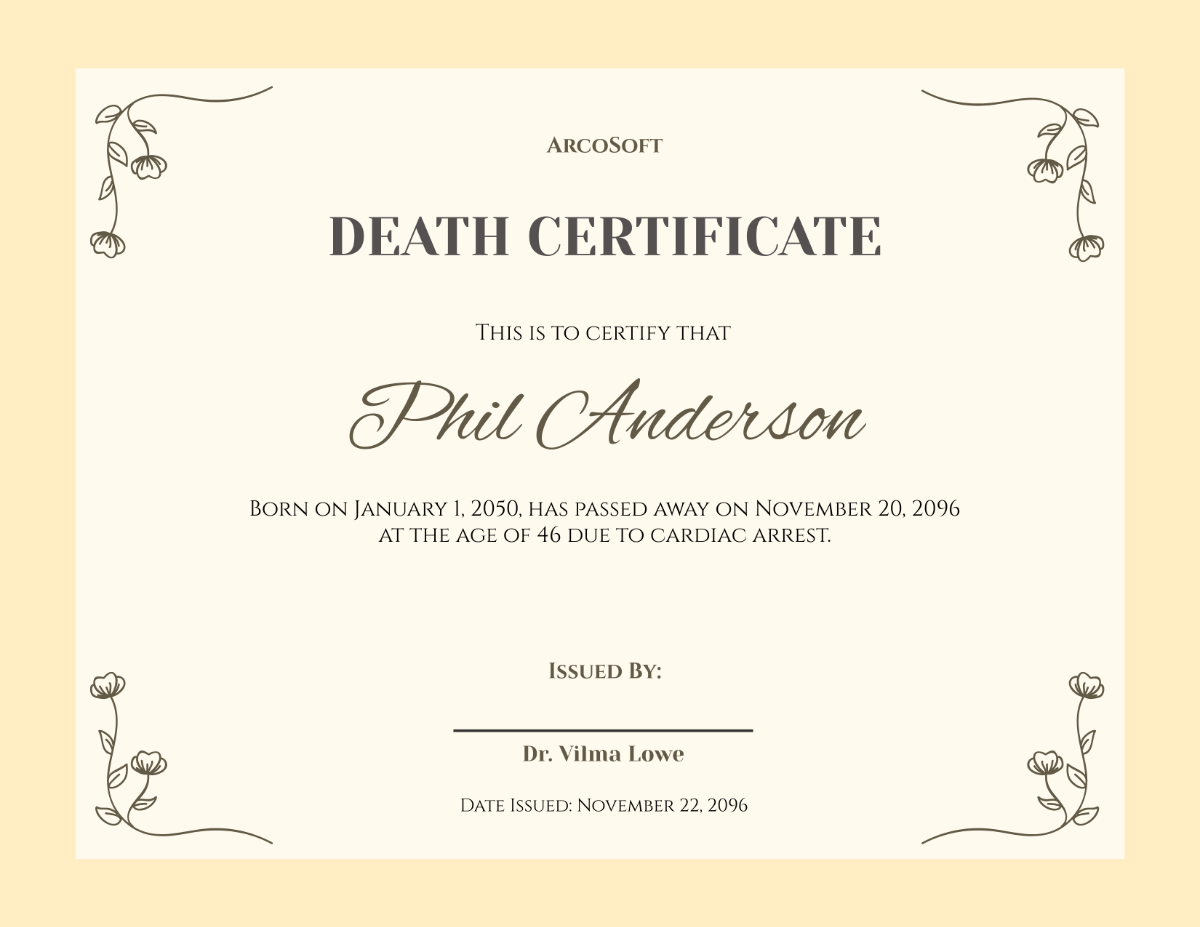 Free Dog Death Certificate Template To Edit Online Free Dog Death Certificate Template To Edit Online