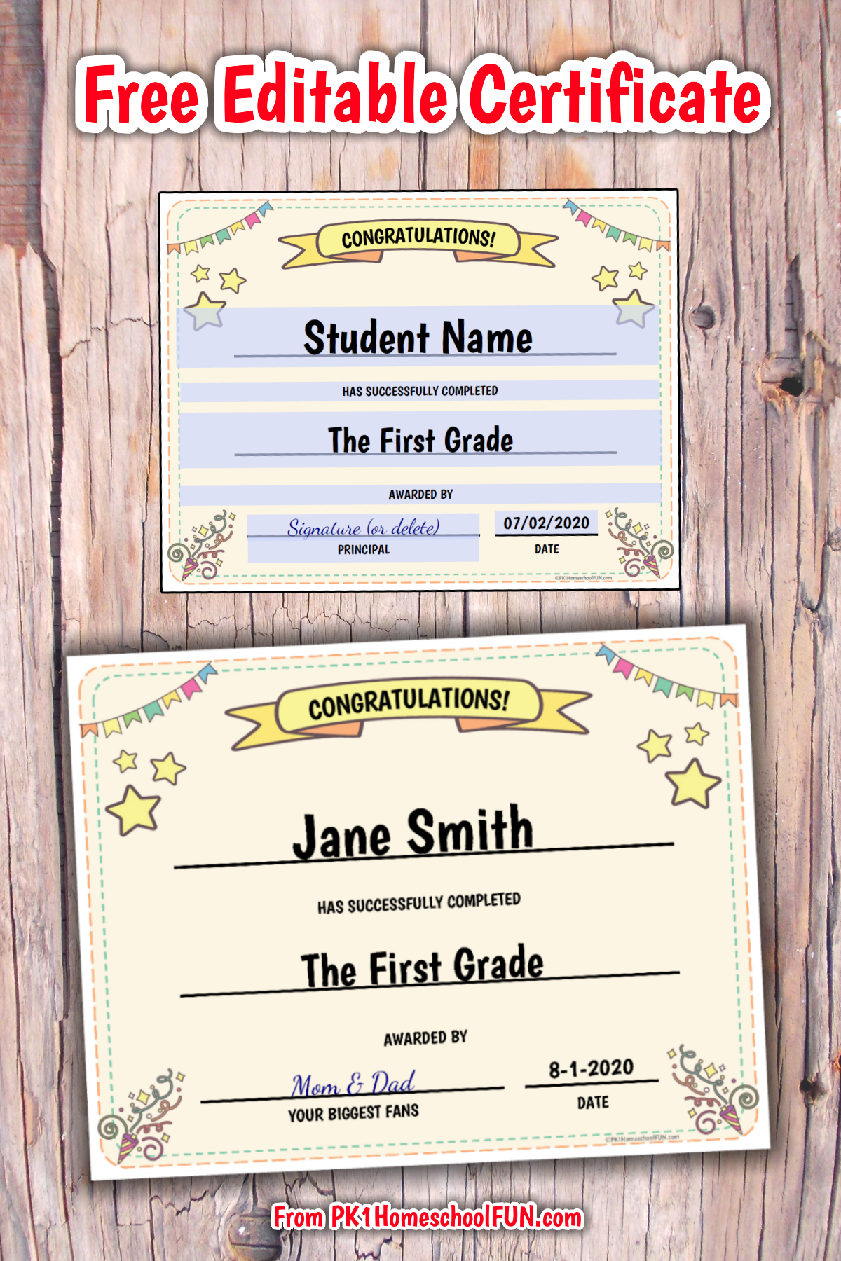Free Editable Award Certificate For Kids PK1Kids Free Editable Award Certificate For Kids PK1Kids