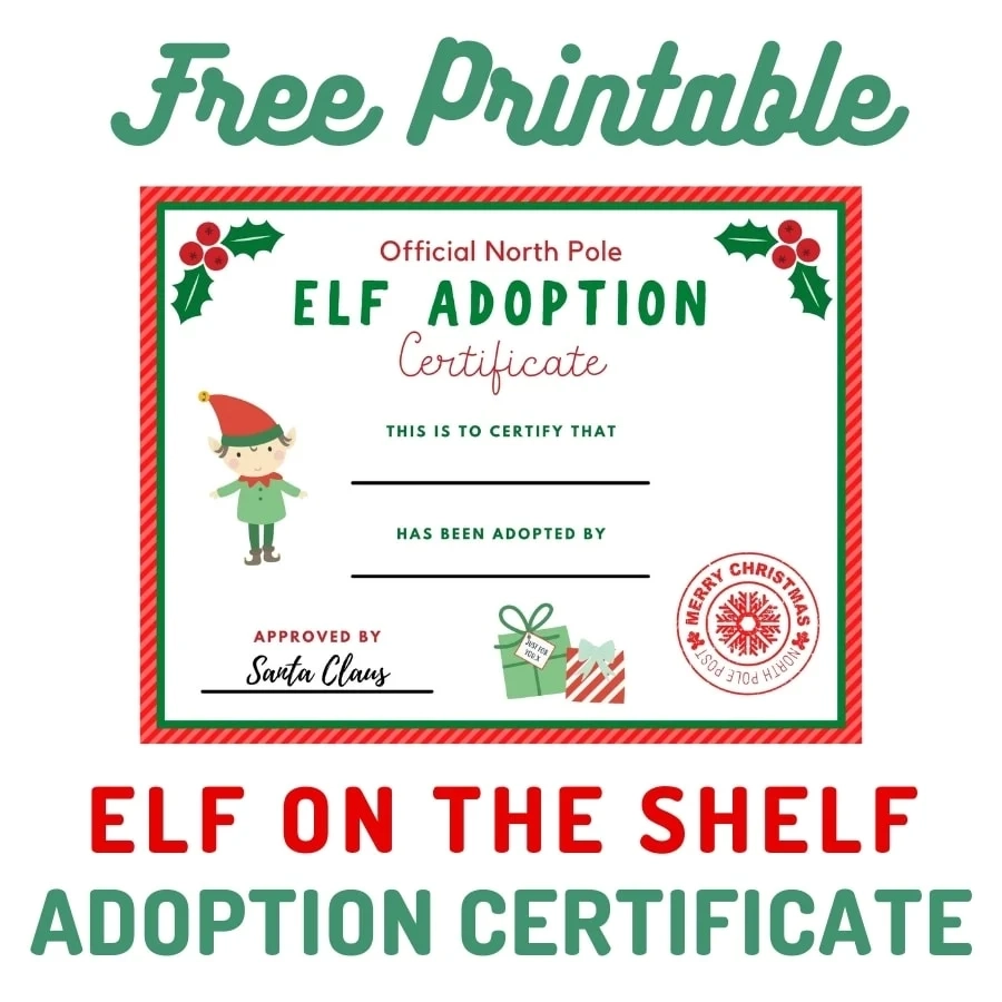 FREE Elf Adoption Certificate For Your Elf On The Shelf Make Life Lovely FREE Elf Adoption Certificate For Your Elf On The Shelf Make Life Lovely